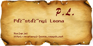 Pöstényi Leona névjegykártya